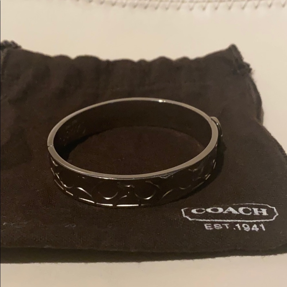 AUTHENTIC Coach Silver Bangle Bracelet